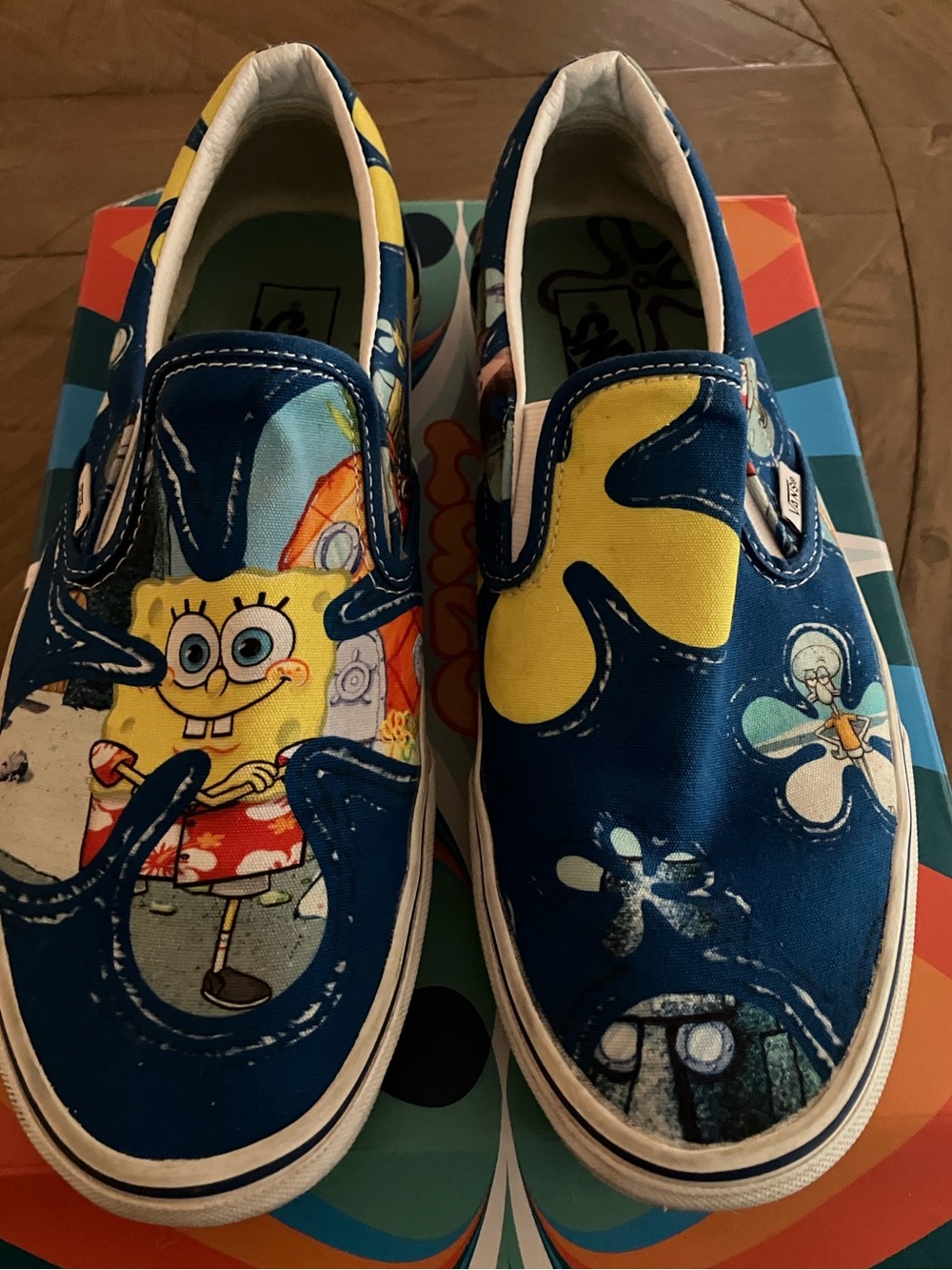 RARE SIZE Vans Men’s SpongeBob Slip On Sneakers.
